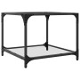 Mesa de centro superficie vidrio transparente acero 50x50x40 cm de , Mesas de centro - Ref: Foro24-845970, Precio: 47,99 €, D...