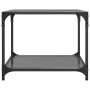 Mesa de centro superficie vidrio negro y acero 50x50x40 cm de , Mesas de centro - Ref: Foro24-845972, Precio: 51,40 €, Descue...