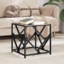 Steel coffee table with black glass surface 40x40x41 cm by , Coffee table - Ref: Foro24-845991, Price: 44,84 €, Discount: %