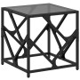 Steel coffee table with black glass surface 40x40x41 cm by , Coffee table - Ref: Foro24-845991, Price: 44,84 €, Discount: %