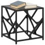 Steel coffee table with black glass surface 40x40x41 cm by , Coffee table - Ref: Foro24-845991, Price: 44,84 €, Discount: %