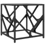 Steel coffee table with black glass surface 40x40x41 cm by , Coffee table - Ref: Foro24-845991, Price: 44,84 €, Discount: %