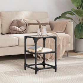 Steel coffee table with transparent glass top 30x30x45 cm by , Coffee table - Ref: Foro24-845998, Price: 38,99 €, Discount: %