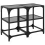 Center tables 2 units steel and black glass top 30x30x45 cm by , Coffee table - Ref: Foro24-846001, Price: 60,05 €, Discount: %