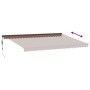 Toldo retráctil automático con luces LED marrón 500x350 cm de , Toldos - Ref: Foro24-3215414, Precio: 642,76 €, Descuento: %