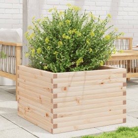 Solid pine wood planter 70x70x46 cm by , Pots and planters - Ref: Foro24-3282414, Price: 132,99 €, Discount: %