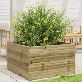 Pine wood planter box impregnated 80x80x46 cm by , Pots and planters - Ref: Foro24-3282423, Price: 170,50 €, Discount: %