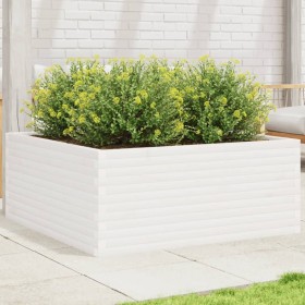 Solid white pine wood planter 110x110x46 cm by , Pots and planters - Ref: Foro24-3282435, Price: 238,99 €, Discount: %