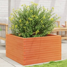 Jardinera madera maciza de pino marrón cera 80x80x46 cm de , Maceteros y jardineras - Ref: Foro24-3282421, Precio: 177,99 €, ...