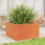 Solid pine wood planter in brown wax 80x80x46 cm by , Pots and planters - Ref: Foro24-3282421, Price: 177,99 €, Discount: %