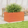 Solid pine wood planter in brown wax finish 90x60x46 cm by , Pots and planters - Ref: Foro24-3282456, Price: 171,75 €, Discou...