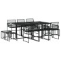 11-piece black synthetic rattan garden dining set by , Garden sets - Ref: Foro24-3295044, Price: 487,99 €, Discount: %