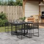 5-piece black synthetic rattan garden dining set by , Garden sets - Ref: Foro24-3295033, Price: 277,22 €, Discount: %