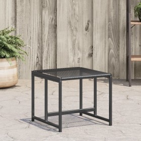 Gartenhocker, 4 Stück, schwarzes Kunststoff-Rattan von , Hocker für den Außenbereich - Ref: Foro24-4008579, Preis: 79,73 €, R...