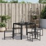 Gartenhocker, 4 Stück, schwarzes Kunststoff-Rattan von , Hocker für den Außenbereich - Ref: Foro24-4008579, Preis: 79,69 €, R...