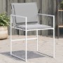 Garden chairs with cushions 4 pcs steel and white textilene by , Garden chairs - Ref: Foro24-4008587, Price: 155,99 €, Discou...