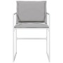 Garden chairs with cushions 4 pcs steel and white textilene by , Garden chairs - Ref: Foro24-4008587, Price: 155,78 €, Discou...