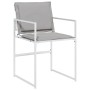 Garden chairs with cushions 4 pcs steel and white textilene by , Garden chairs - Ref: Foro24-4008587, Price: 155,78 €, Discou...