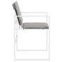 Garden chairs with cushions 4 pcs steel and white textilene by , Garden chairs - Ref: Foro24-4008587, Price: 155,78 €, Discou...