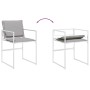 Garden chairs with cushions 4 pcs steel and white textilene by , Garden chairs - Ref: Foro24-4008587, Price: 155,78 €, Discou...