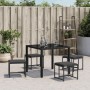 Garden stools with cushions 4 pcs steel and black textilene by , Outdoor ottomans - Ref: Foro24-4008585, Price: 94,73 €, Disc...