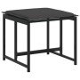 Garden stools with cushions 4 pcs steel and black textilene by , Outdoor ottomans - Ref: Foro24-4008585, Price: 94,73 €, Disc...