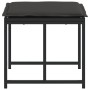 Garden stools with cushions 4 pcs steel and black textilene by , Outdoor ottomans - Ref: Foro24-4008585, Price: 94,73 €, Disc...