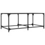 Black steel and glass coffee table, 98.5x50x40 cm by , Coffee table - Ref: Foro24-845979, Price: 60,20 €, Discount: %