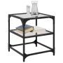 Glass surface coffee table 2 units steel 40x40x45 cm by , Coffee table - Ref: Foro24-846003, Price: 68,24 €, Discount: %