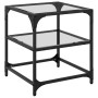 Glass surface coffee table 2 units steel 40x40x45 cm by , Coffee table - Ref: Foro24-846003, Price: 68,24 €, Discount: %