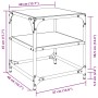 Glass surface coffee table 2 units steel 40x40x45 cm by , Coffee table - Ref: Foro24-846003, Price: 68,24 €, Discount: %