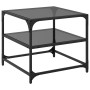 Mesa de centro superficie de vidrio acero negra 50x50x45 cm de , Mesas de centro - Ref: Foro24-846008, Precio: 52,99 €, Descu...