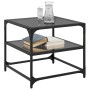 Mesa de centro superficie de vidrio acero negra 50x50x45 cm de , Mesas de centro - Ref: Foro24-846008, Precio: 52,99 €, Descu...