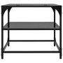 Mesa de centro superficie de vidrio acero negra 50x50x45 cm de , Mesas de centro - Ref: Foro24-846008, Precio: 52,99 €, Descu...