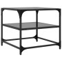 Mesa de centro superficie de vidrio acero negra 50x50x45 cm de , Mesas de centro - Ref: Foro24-846008, Precio: 52,99 €, Descu...