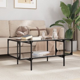 Mesa de centro superficie de vidrio acero negra 98,5x50x45 cm de , Mesas de centro - Ref: Foro24-846043, Precio: 87,76 €, Des...