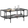 Black steel and glass coffee table, 98.5x50x45 cm by , Coffee table - Ref: Foro24-846043, Price: 84,63 €, Discount: %