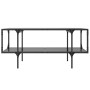 Black steel and glass coffee table, 98.5x50x45 cm by , Coffee table - Ref: Foro24-846043, Price: 84,63 €, Discount: %