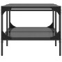 Black steel and glass coffee table, 98.5x50x45 cm by , Coffee table - Ref: Foro24-846043, Price: 84,63 €, Discount: %