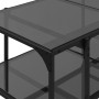 Black steel and glass coffee table, 98.5x50x45 cm by , Coffee table - Ref: Foro24-846043, Price: 84,63 €, Discount: %