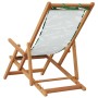 Folding beach chair made of solid eucalyptus wood and leaf fabric. by , Garden chairs - Ref: Foro24-366562, Price: 78,71 €, D...