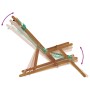 Folding beach chair made of solid eucalyptus wood and leaf fabric. by , Garden chairs - Ref: Foro24-366562, Price: 78,71 €, D...