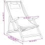 Folding beach chair made of solid eucalyptus wood and leaf fabric. by , Garden chairs - Ref: Foro24-366562, Price: 78,71 €, D...