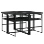 5-piece garden dining set with black textilene cushions by , Garden sets - Ref: Foro24-3295073, Price: 252,99 €, Discount: %