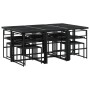 11-piece garden dining set with black textilene cushions by , Garden sets - Ref: Foro24-3295084, Price: 468,14 €, Discount: %