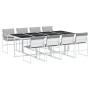 9-piece garden dining set with white textilene cushions by , Garden sets - Ref: Foro24-3295090, Price: 503,15 €, Discount: %