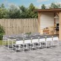 Garten-Essgruppe, 13-teilig, mit weißen Textilene-Kissen. von , Gartensets - Ref: Foro24-3295092, Preis: 782,60 €, Rabatt: %