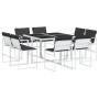 9-piece garden dining set with white textilene cushions by , Garden sets - Ref: Foro24-3295108, Price: 404,71 €, Discount: %