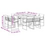 9-piece garden dining set with white textilene cushions by , Garden sets - Ref: Foro24-3295108, Price: 404,71 €, Discount: %