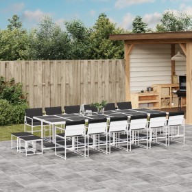 Gartensitzgruppe 17-teilig mit weißen Textilene-Kissen. von , Gartensets - Ref: Foro24-3295117, Preis: 854,99 €, Rabatt: %